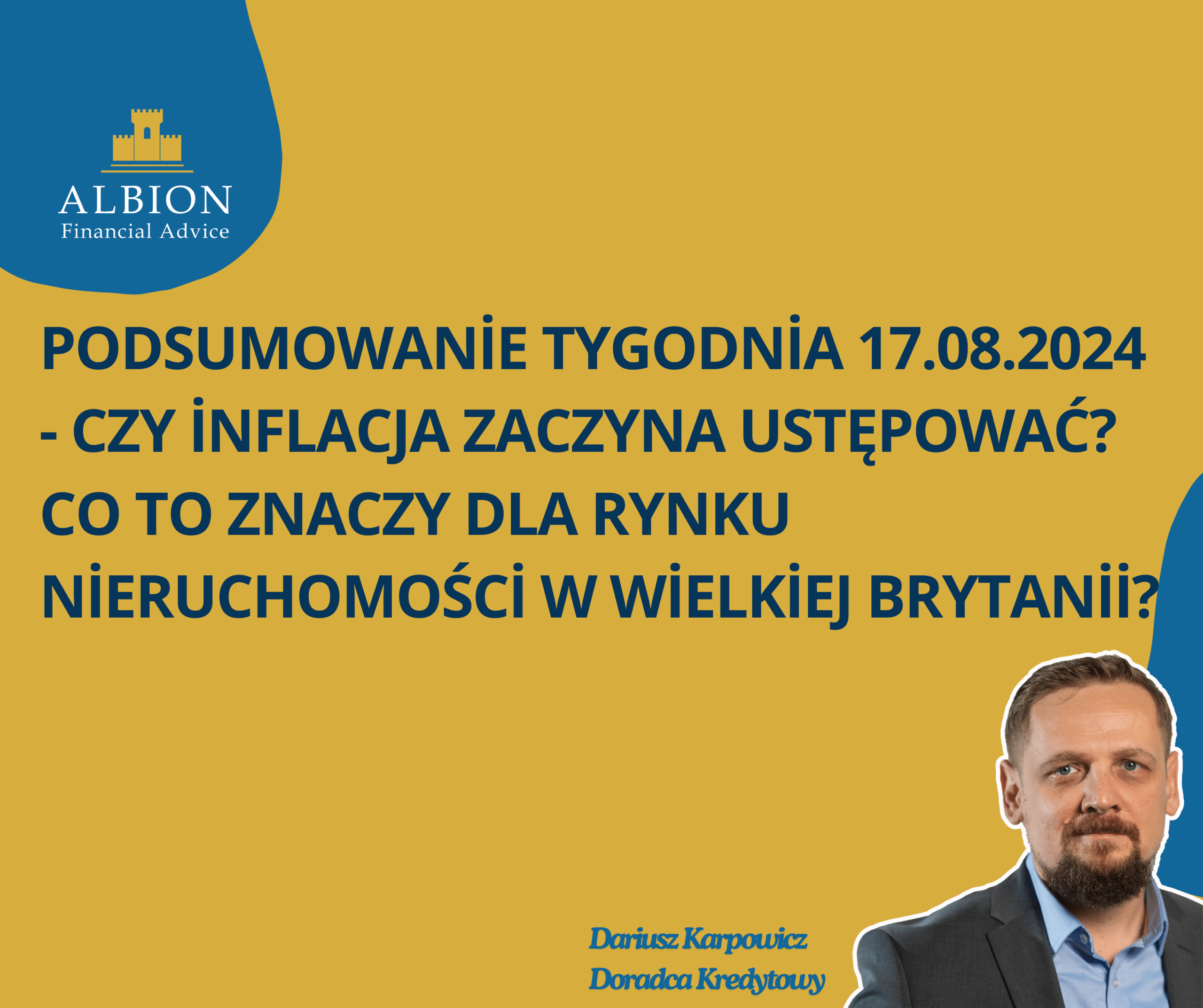 Podsumowanie tygodnia 17.08.2024 -- inflacja ustepuje