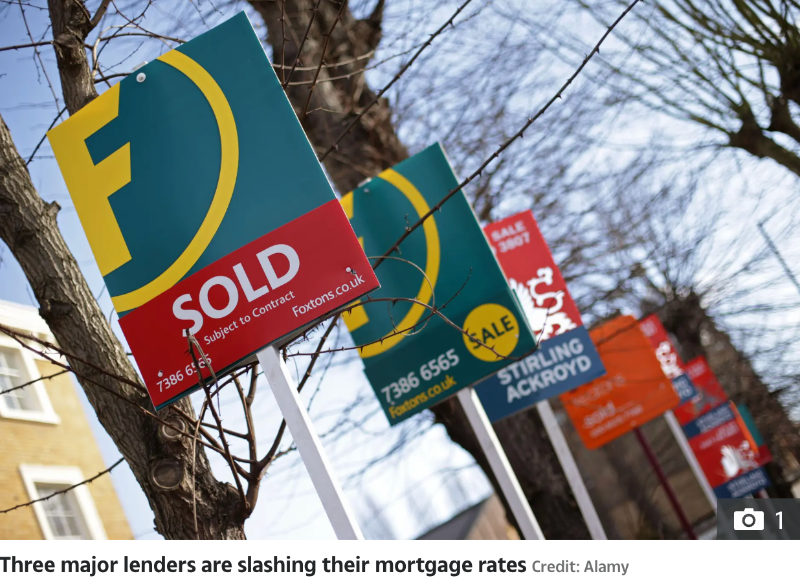 Fresh relief for thousands of homeowners as THREE major lenders cut mortgage rates by up to 0.45%