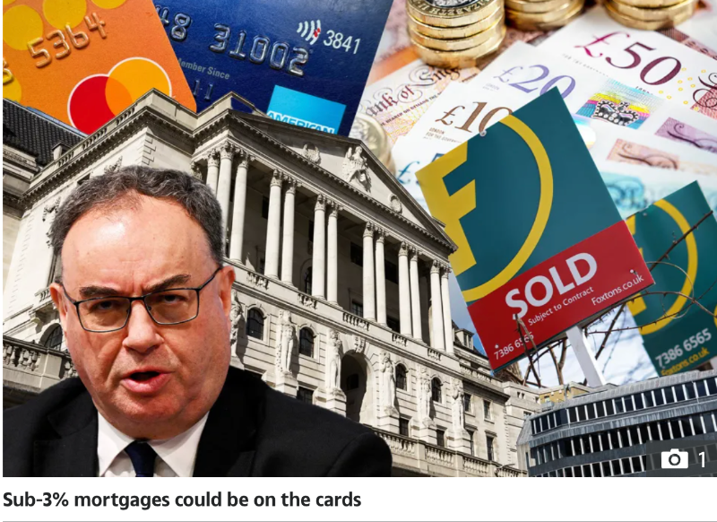 Sub 3% mortgages 'possible' as Bank of England hints at more 'aggressive' interest rate cuts and lenders make reductions