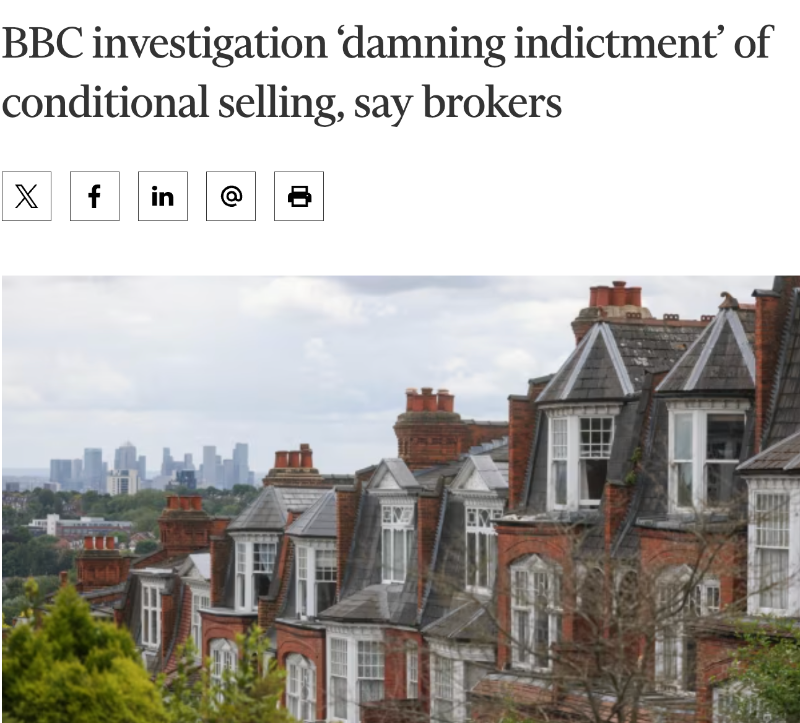 BBC investigation 'damning indictment' of conditional selling, say brokers